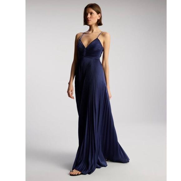 NEW!  A.L.C. Aries Satin Pleated Dress ALC Size 8 - Picture 2 of 6